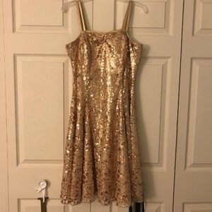 Gold sparkly Showchoir dress